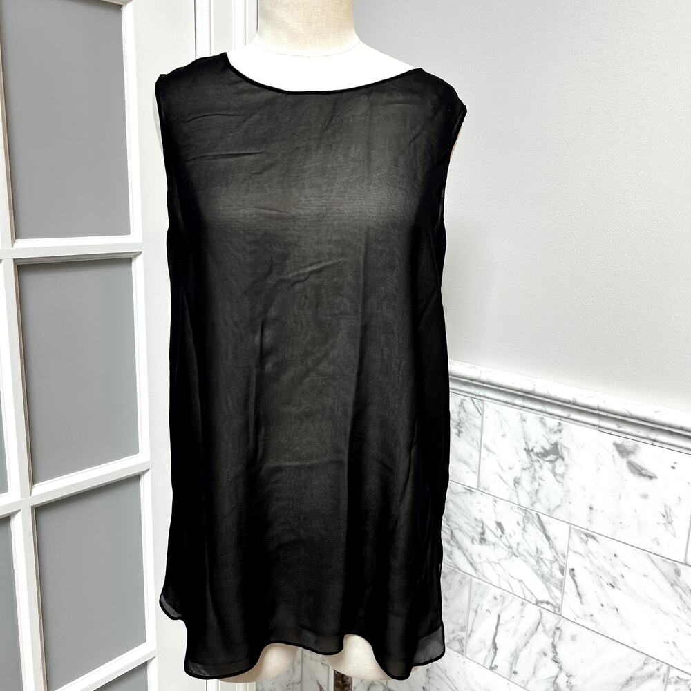 Vince Black Sheer Blouse